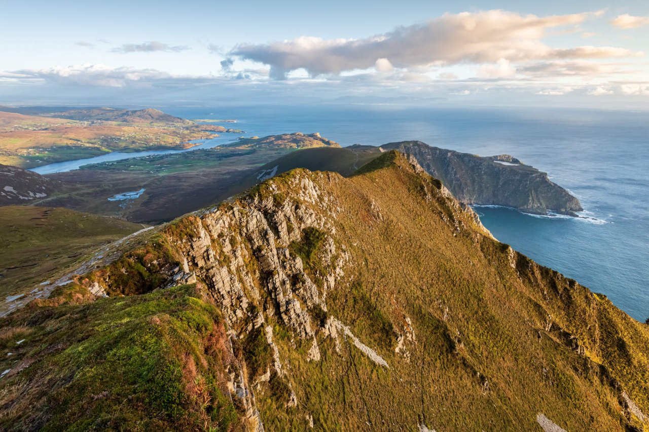 overhead view of slieve league cliffs